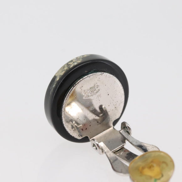 CHANEL Ohrring Kunststoff Schwarz CC Auth 178395M