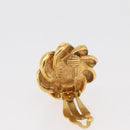 CHANEL Earring metal Gold CC Auth 178396-4