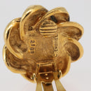 CHANEL Earring metal Gold CC Auth 178396-6