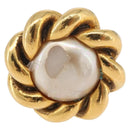 CHANEL Earring metal Gold CC Auth 178396-7