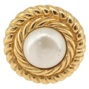 CHANEL Earring metal Gold CC Auth 178397-6