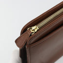 BALENCIAGA Clutch Bag Leather Brown Gold Auth 178398-13