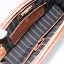 BALENCIAGA Clutch Bag Leather Brown Gold Auth 178398-16