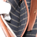 BALENCIAGA Clutch Bag Leather Brown Gold Auth 178398-19
