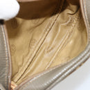 FENDI Zucchino Canvas Shoulder Bag Coated Canvas Beige Gold Auth 178399-12
