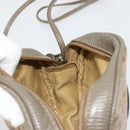 FENDI Zucchino Canvas Shoulder Bag Coated Canvas Beige Gold Auth 178399-19