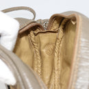 FENDI Zucchino Canvas Shoulder Bag Coated Canvas Beige Gold Auth 178399-20