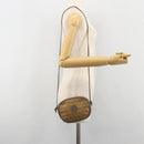 FENDI Zucchino Canvas Shoulder Bag Coated Canvas Beige Gold Auth 178399-21