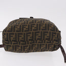 FENDI Zucca Canvas Backpack Brown Black Auth 178400-5