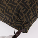 FENDI Zucca Canvas Backpack Brown Black Auth 178400-16