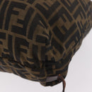 FENDI Zucca Canvas Backpack Brown Black Auth 178400-17