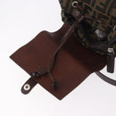 FENDI Zucca Canvas Backpack Brown Black Auth 178400-21