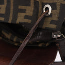 FENDI Zucca Canvas Backpack Brown Black Auth 178400-10