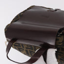FENDI Zucca Canvas Backpack Brown Black Auth 178400-6
