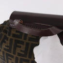 FENDI Zucca Canvas Backpack Brown Black Auth 178400-7