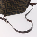 FENDI Zucca Canvas Backpack Brown Black Auth 178400-8