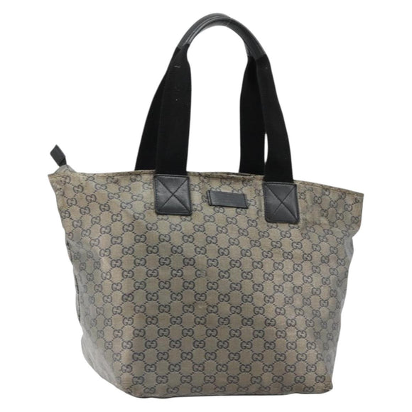 GUCCI GG Crystal Tote Bag Coated Canvas Navy 131231 Auth 178402