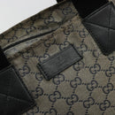 GUCCI GG Crystal Tote Bag Coated Canvas Navy 131231 Auth 178402-17