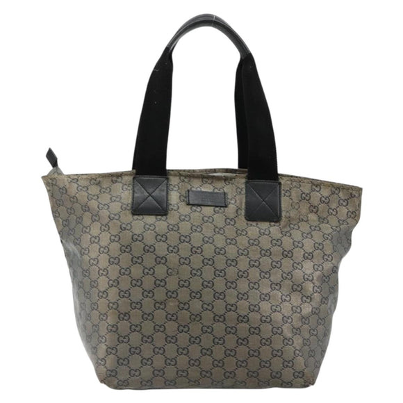 GUCCI GG Crystal Tote Bag Coated Canvas Navy 131231 Auth 178402