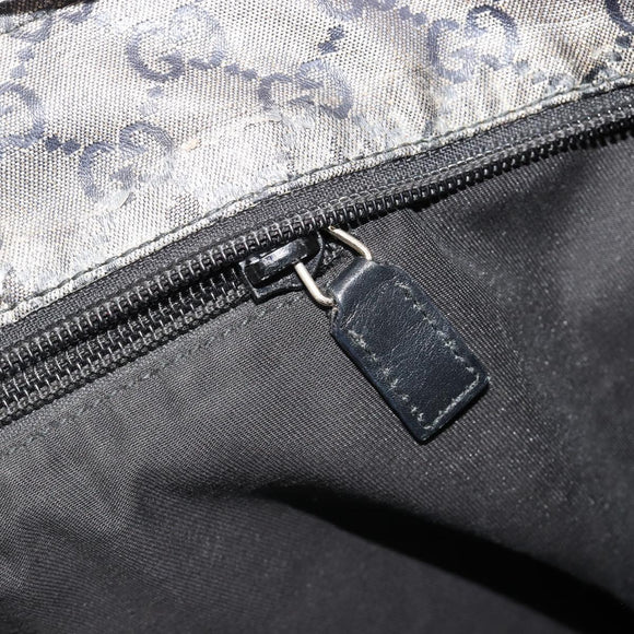 GUCCI GG Crystal Tote Bag Coated Canvas Navy 131231 Auth 178402