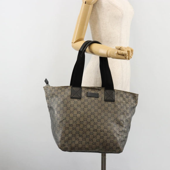 GUCCI GG Crystal Tote Bag Coated Canvas Navy 131231 Auth 178402
