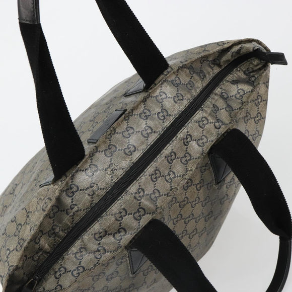 GUCCI GG Crystal Tote Bag Coated Canvas Navy 131231 Auth 178402