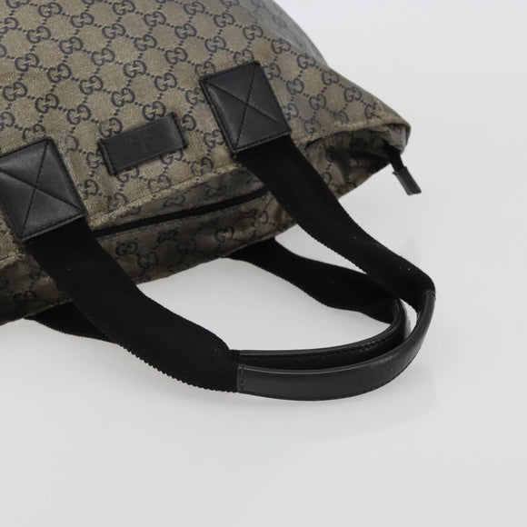 GUCCI GG Crystal Tote Bag Coated Canvas Navy 131231 Auth 178402