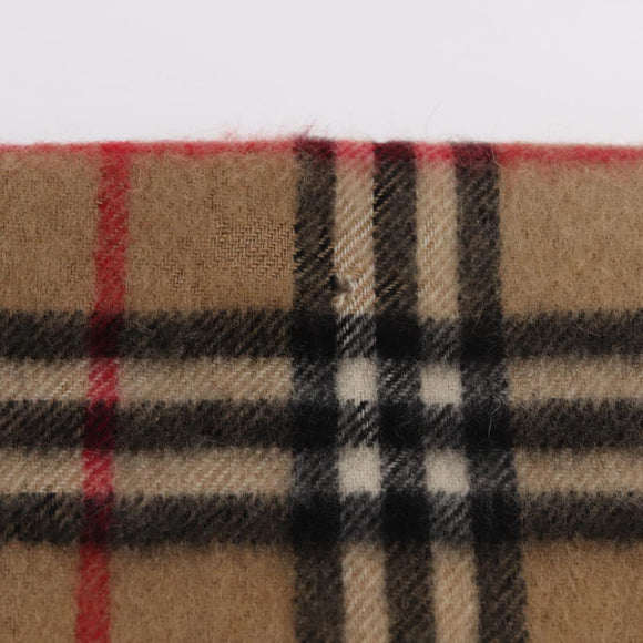 Burberrys Nova Check Scarf Wool 2 Set Beige Auth 178403