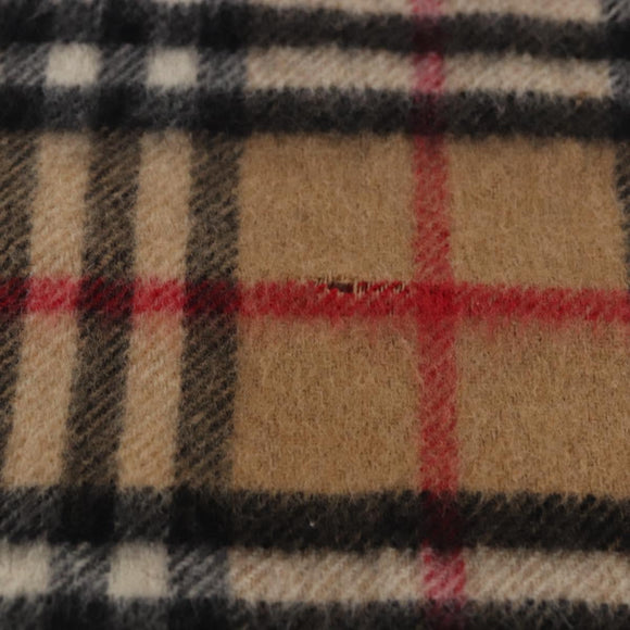 Burberrys Nova Check Scarf Wool 2 Set Beige Auth 178403
