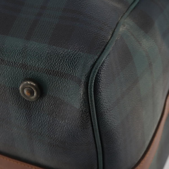 Polo Ralph Lauren Boston Bag PVC Leather 2way Green Brown Auth 178404