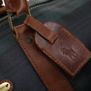 Polo Ralph Lauren Boston Bag PVC Leather 2way Green Brown Auth 178404-20