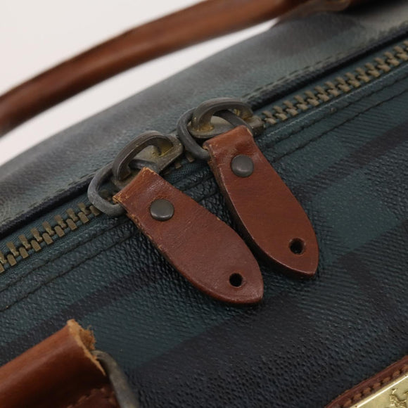 Polo Ralph Lauren Boston Bag PVC Leather 2way Green Brown Auth 178404