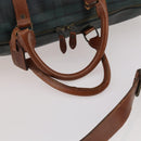Polo Ralph Lauren Boston Bag PVC Leather 2way Green Brown Auth 178404-8