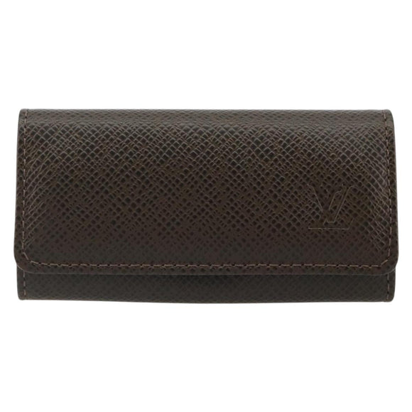 LOUIS VUITTON Taiga Multicles 4 Key Case Grizzly M30528 LV Auth 178406A