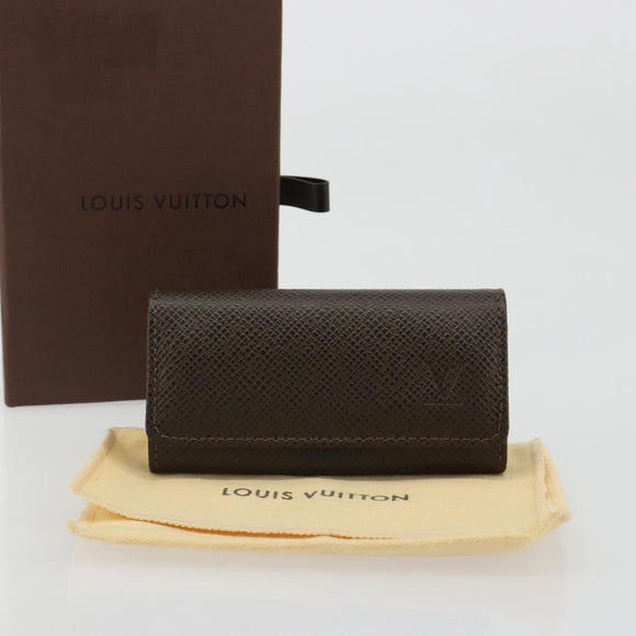 LOUIS VUITTON Taiga Multicles 4 Key Case Grizzly M30528 LV Auth 178406A
