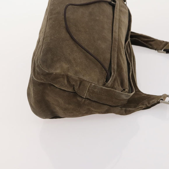 PRADA Shoulder Bag Nylon 4 Set Khaki Black Red Auth 178408