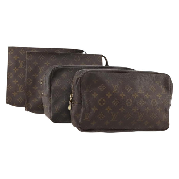 LOUIS VUITTON Monogram Clutch Bag 4 Set LV Auth 178409