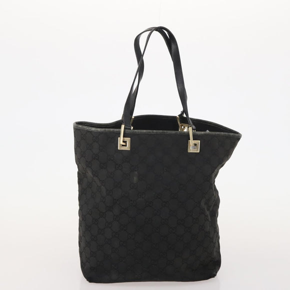 GUCCI GG Canvas Hand Bag 4 Set Black Beige Auth 178410