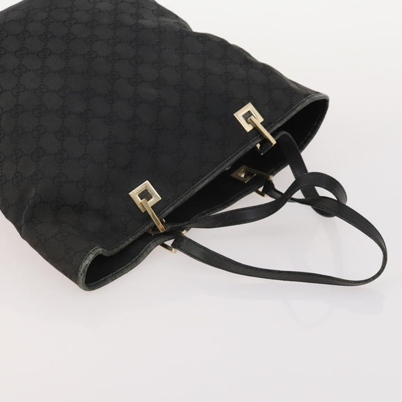 GUCCI GG Canvas Hand Bag 4 Set Black Beige Auth 178410