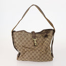 GUCCI GG Canvas Hand Bag 4 Set Black Beige Auth 178410-2