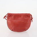 LOEWE Anagram Shoulder Bag Leather 2 Set Red Black Auth 178412-10