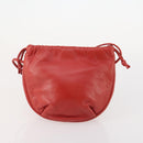 LOEWE Anagram Shoulder Bag Leather 2 Set Red Black Auth 178412-11
