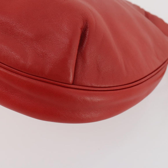 LOEWE Anagram Shoulder Bag Leather 2 Set Red Black Auth 178412