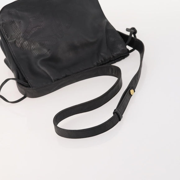 LOEWE Anagram Shoulder Bag Leather 2 Set Red Black Auth 178412