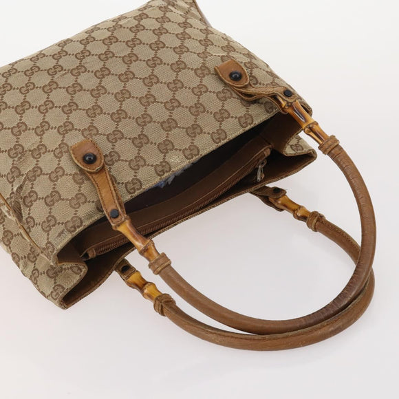 GUCCI GG Canvas Shoulder Bag Canvas 4 Set Beige Black Auth 178414