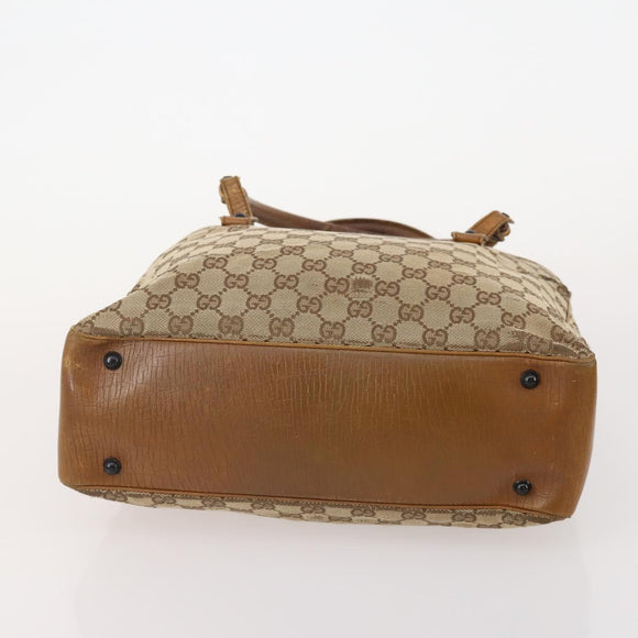 GUCCI GG Canvas Shoulder Bag Canvas 4 Set Beige Black Auth 178414