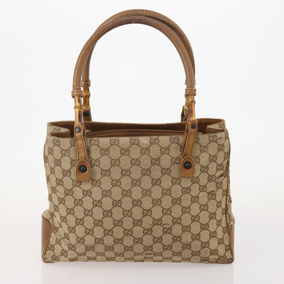 GUCCI GG Canvas Shoulder Bag Canvas 4 Set Beige Black Auth 178414