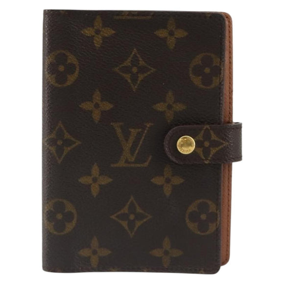 LOUIS VUITTON Monogram Agenda PM Day Planner Cover R20005 LV Auth 178417