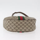 GUCCI GG Supreme Web Sherry Line Bag PVC Beige Gold 10 2 3840 Auth 178471-9