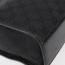 GUCCI GG Canvas Jackie Hand Bag Black Silver 002 1065 Auth 178472-9